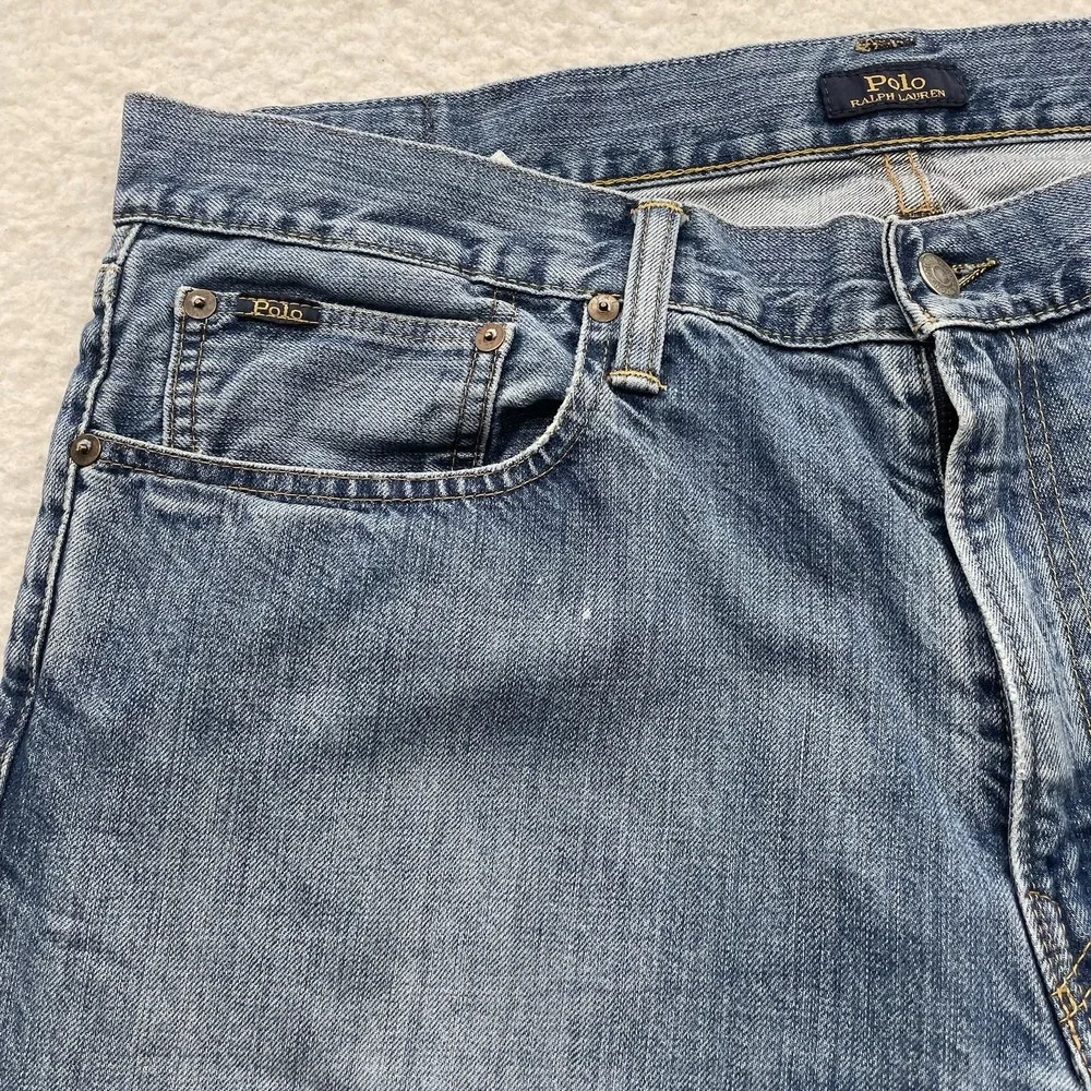 Polo Ralph Lauren Jeans Mens 38x30 (Tag 36x32) Hampton Relaxed Straight Stone